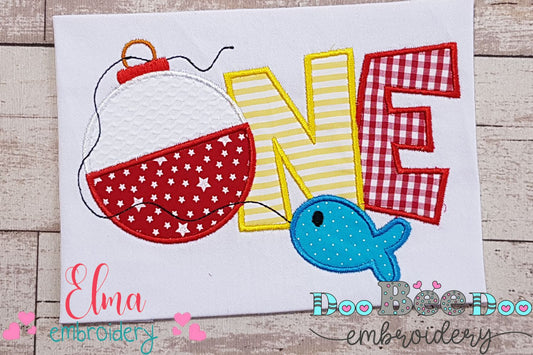 Bobber One Fishing Birthday - Applique