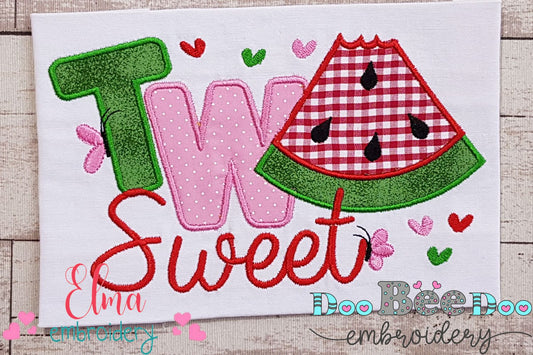 Two Sweet Watermelon 2nd Birthday - Applique