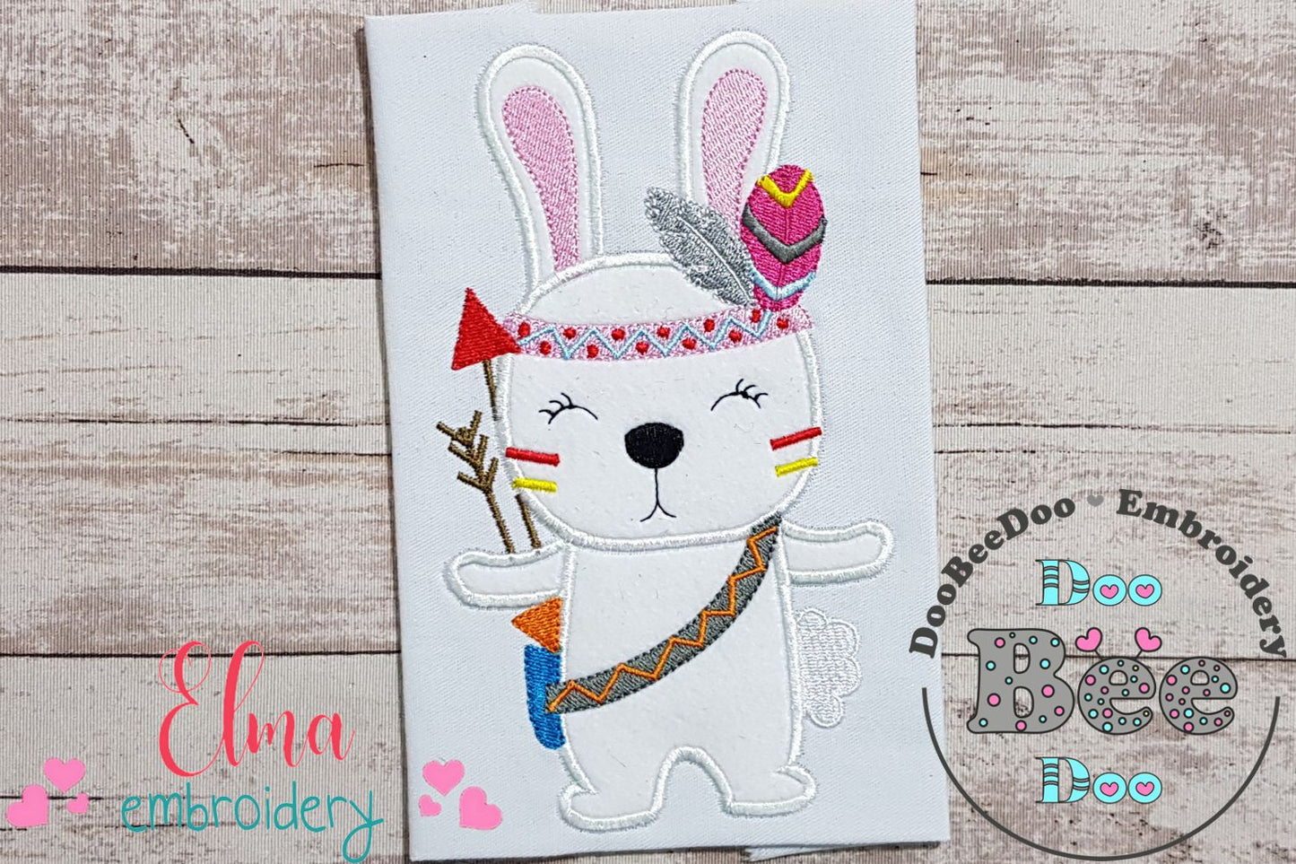 Indian Boho Bunny - Applique