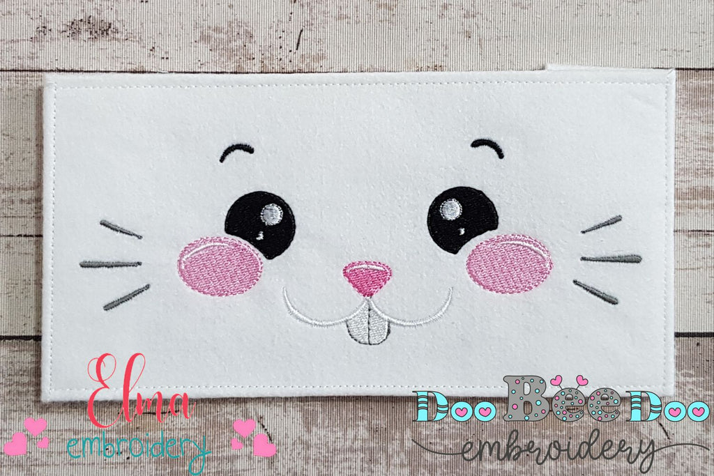 Silly Bunny Face - Fill Stitch - Machine Embroidery Design