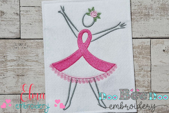 Pink October Girl - Fill Stitch