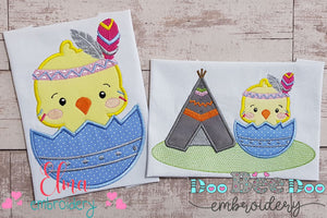 Indian Boho Chick - Applique - Set of 2 designs