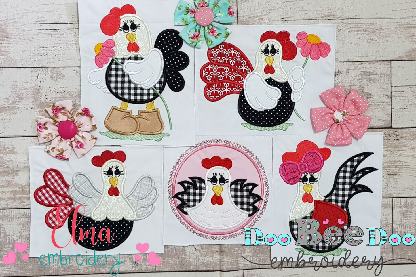 Chicken Collection - Applique - Set of 5 designs