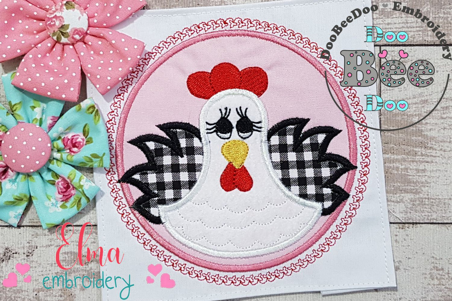 Chicken Frame - Applique - Machine Embroidery Design