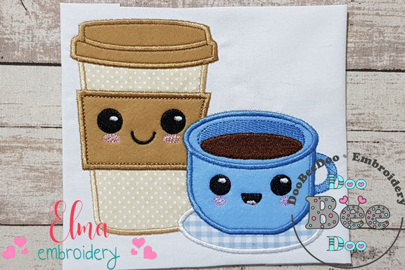 Happy Hot Chocolate and Coffee - Applique