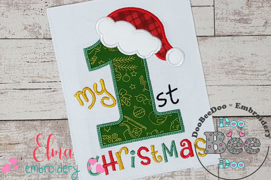 My 1st Christmas Cutie - Appliqué - Machine Embroidery Design