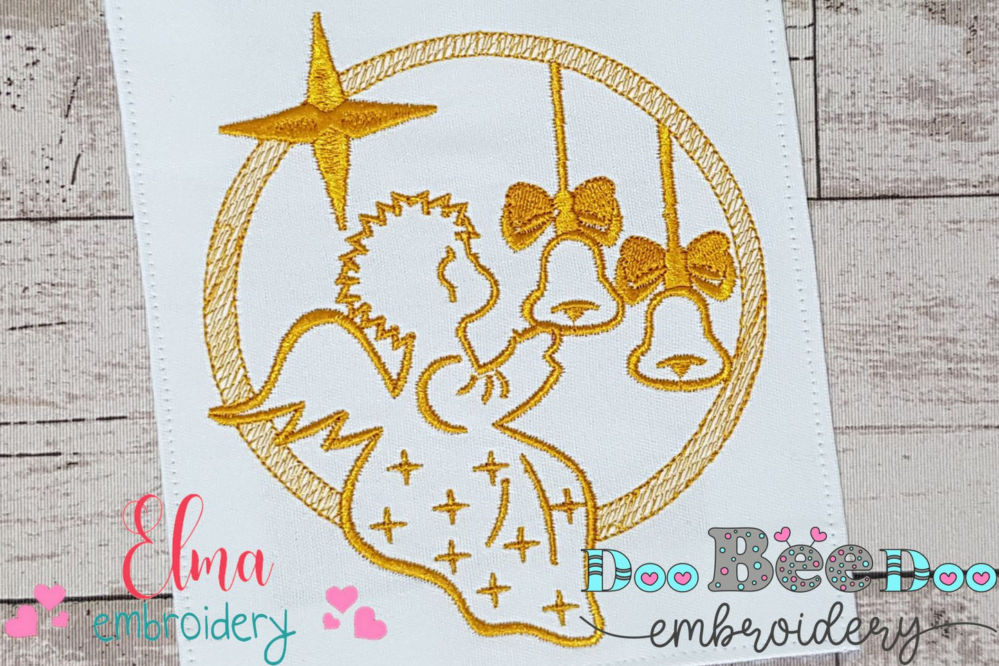 Christmas Angel and Bells - Fill Stitch