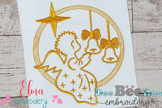 Christmas Angel and Bells - Fill Stitch
