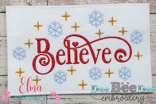 Believe Snowflakes - Fill Stitch