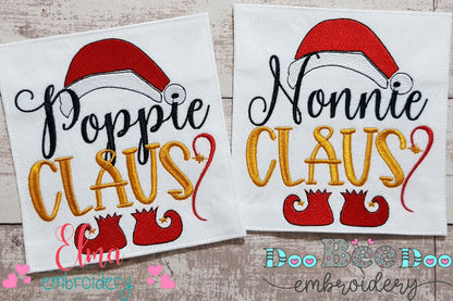 Nonnie and Poppie Claus - Fill Stitch - Set os 2 designs