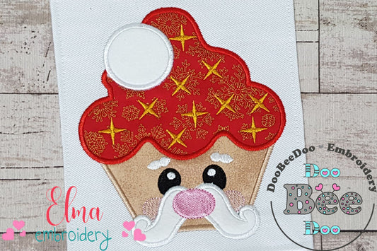 Christmas Santa's Cupcake - Applique
