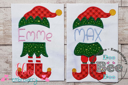 Split Elf Boy and Girl - Applique - Set of 2 designs