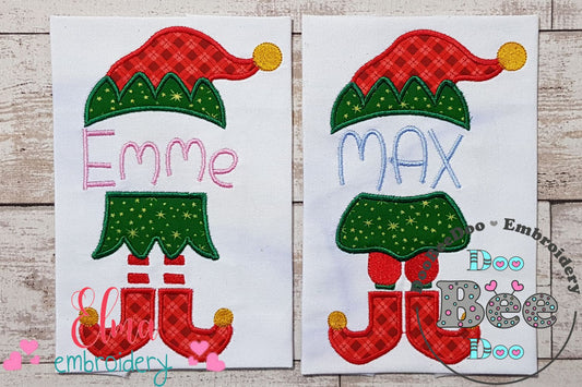 Split Elf Boy and Girl - Applique - Set of 2 designs