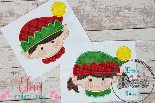 Elf Boy and Girl - Applique - Set of 2 designs