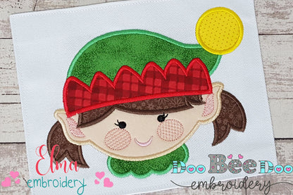 Elf Girl - Applique - Machine Embroidery Design