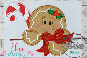 Gingerbread and Candy Cane  - Applique