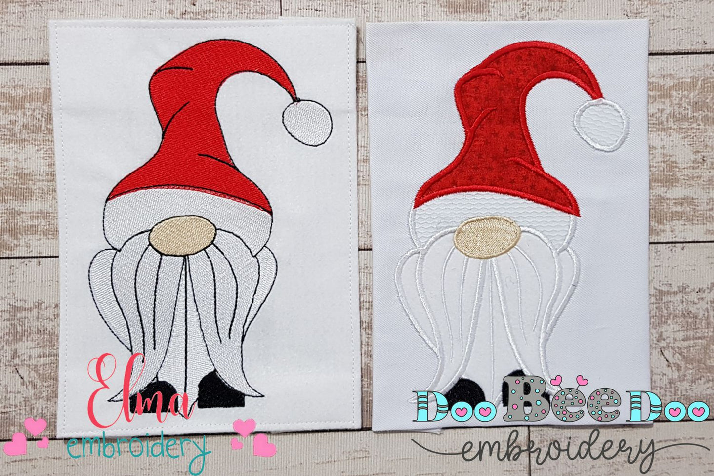Christmas Gnome Santa Claus Big Hat - Fill Stitch & Applique - Set of 2 designs