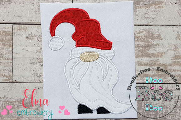 Christmas Gnome Santa Claus Big Beard - Applique - Machine Embroidery Design