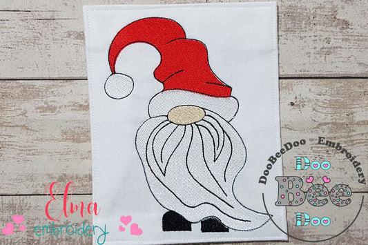 Christmas Gnome Santa Claus Big Beard - Fill Stitch