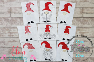 Christmas Gnomes Collection - Fill Stitch, Applique & Rippled - Set of 9 designs