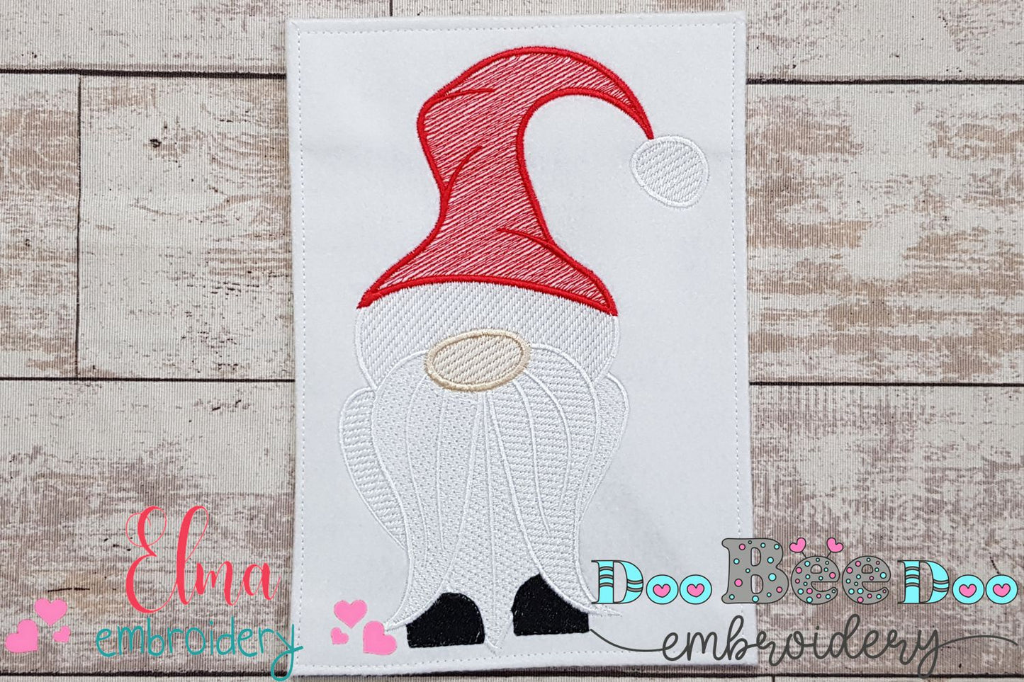 Christmas Gnome Santa Claus Big Hat - RIPPLED Stitch