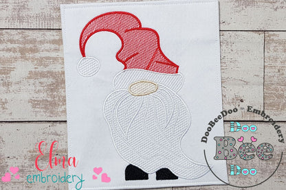 Christmas Gnome Santa Claus Big Beard - RIPPLED Stitch