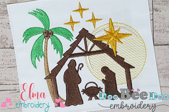 Nativity - Fill Stitch - Machine Embroidery Design