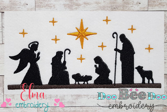 Christmas Nativity - Fill Stitch - Machine Embroidery Design
