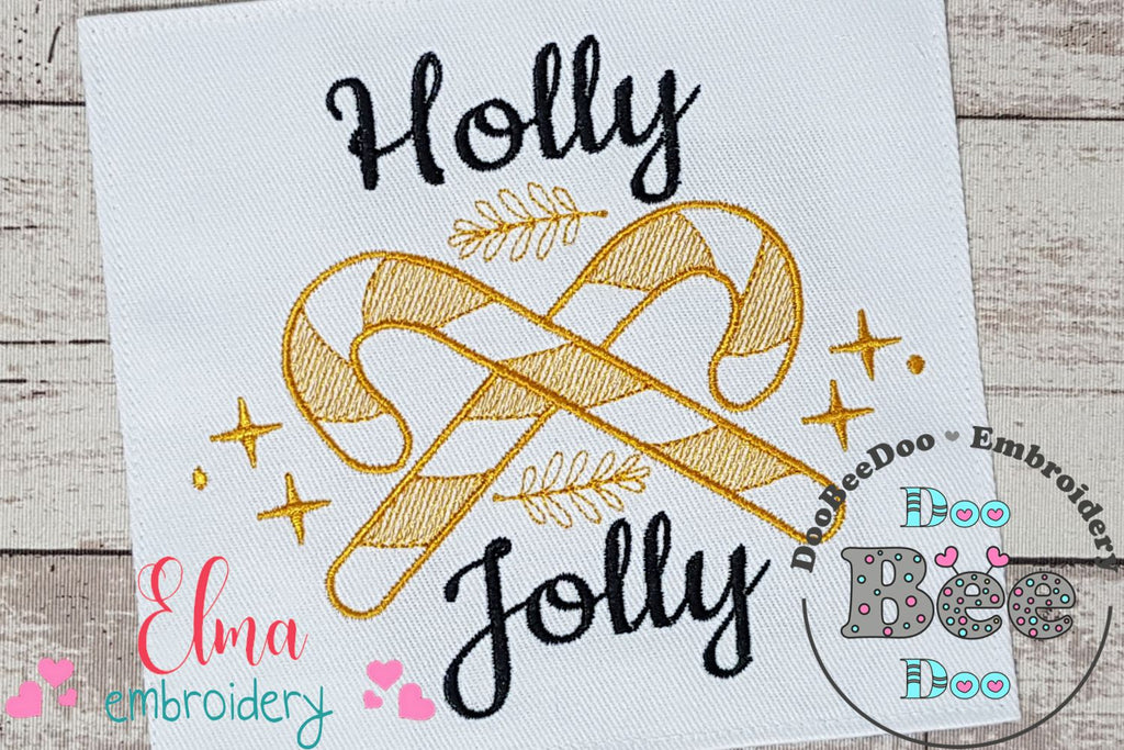 Holly Jolly Candy Cane - Fill Stitch