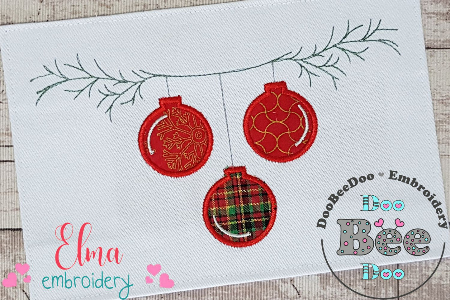 Christmas Bulbs - Applique