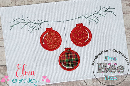 Christmas Bulbs - Applique
