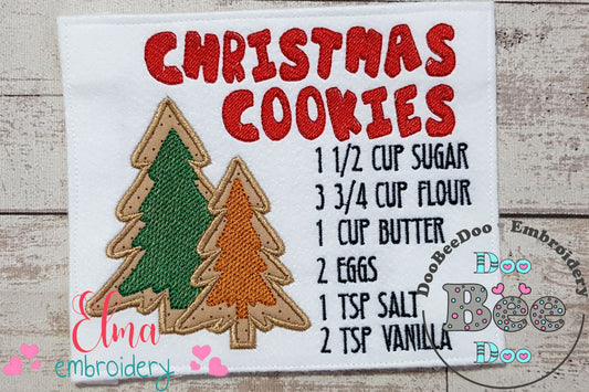 Christmas Cookies Recipe - Applique