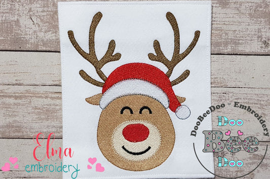 Christmas Rudolph Reindeer - Fill Stitch