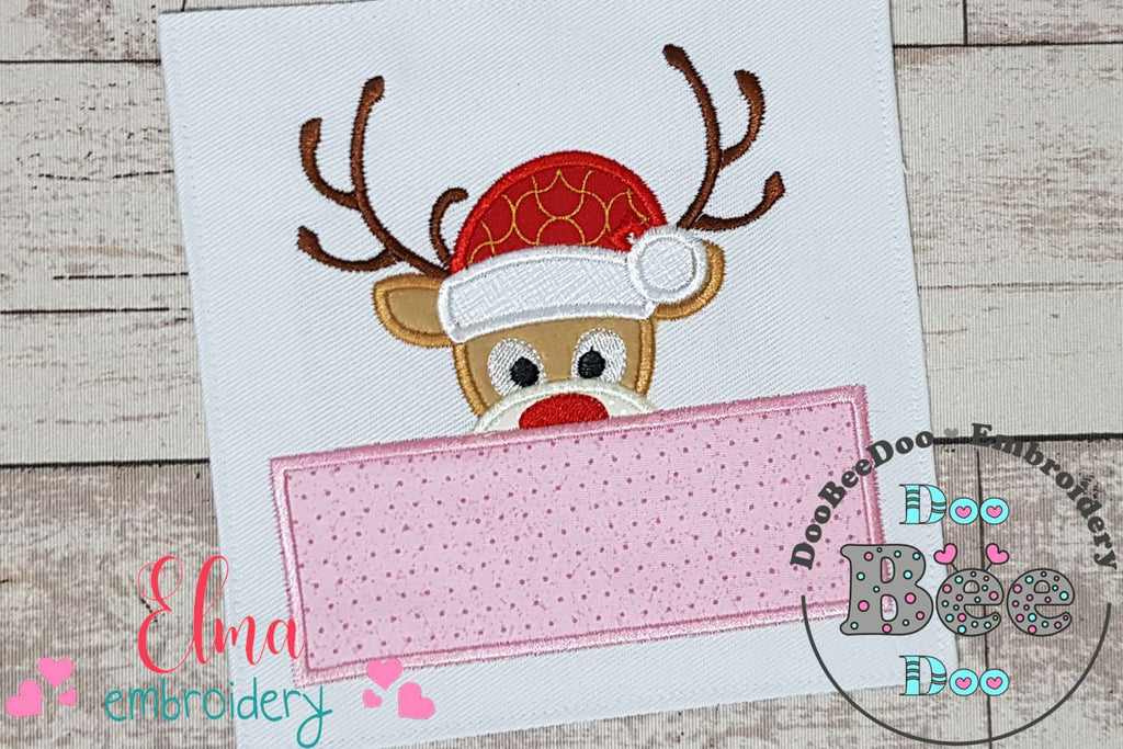 Rudolph Reindeer Frame - Applique