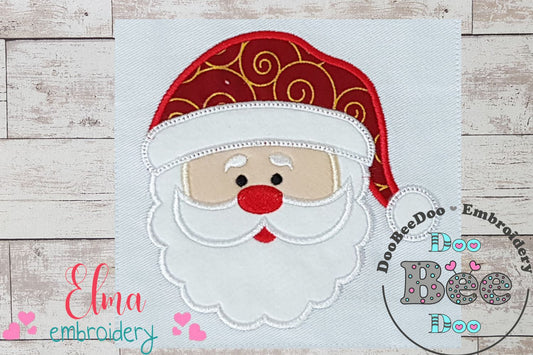 Santa Claus Cute Face - Applique