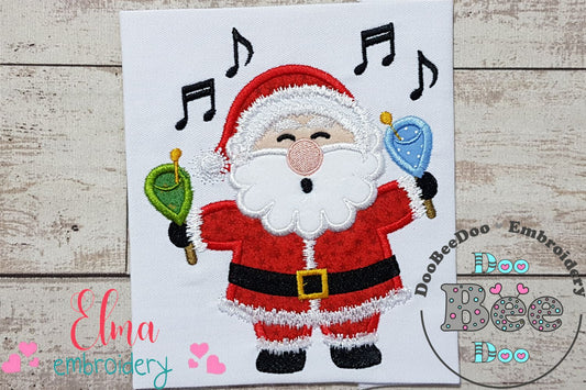 Santa Claus with Maracas - Applique