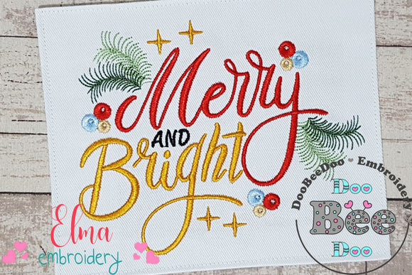 Merry and Bright - Fill Stitch Embroidery
