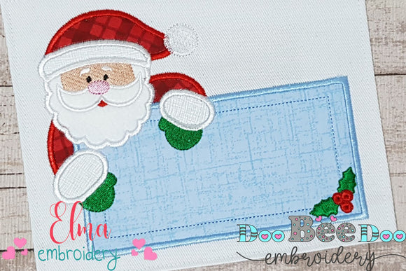 Santa Claus Frame - Applique Embroidery