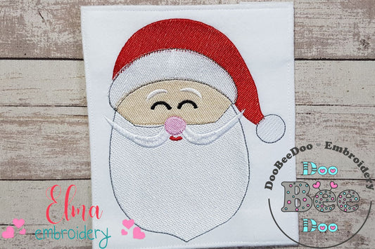 Cute Santa Claus Face - Fill Stitch