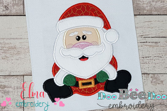 Cute Santa Claus - Applique - Machine Embroidery Design
