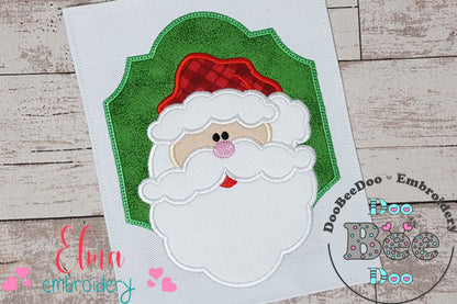 Santa Claus in a Frame - Applique Embroidery