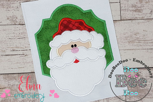 Santa Claus in a Frame - Applique Embroidery