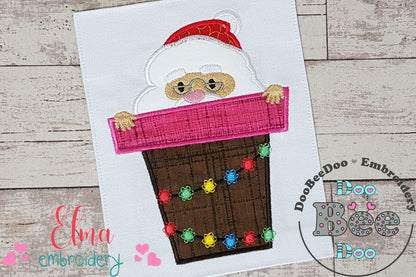 Santa Claus in the Chimney - Applique