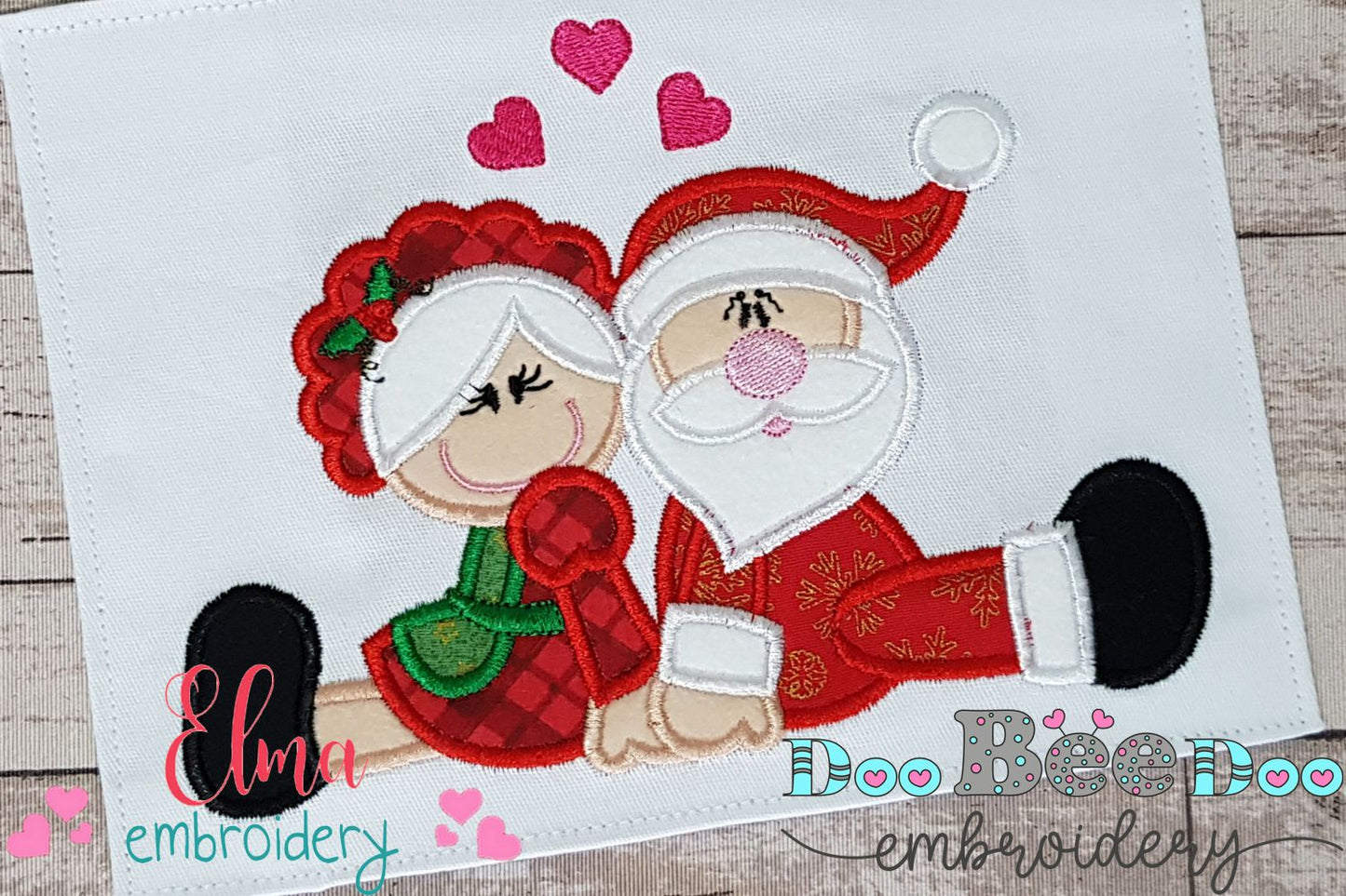 Santa Claus and Mrs. Claus in Love - Applique