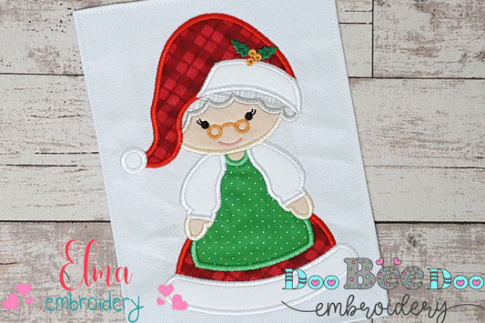 Mrs. Claus - Applique - Machine Embroidery Design