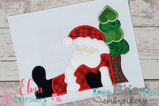 Santa Claus Sleeping - Applique - Machine Embroidery Design