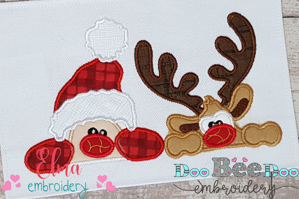 Santa Claus and Rudolf Reindeer - Applique