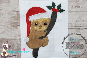 Christmas Baby Sloth on the Tree - Fill Stitch