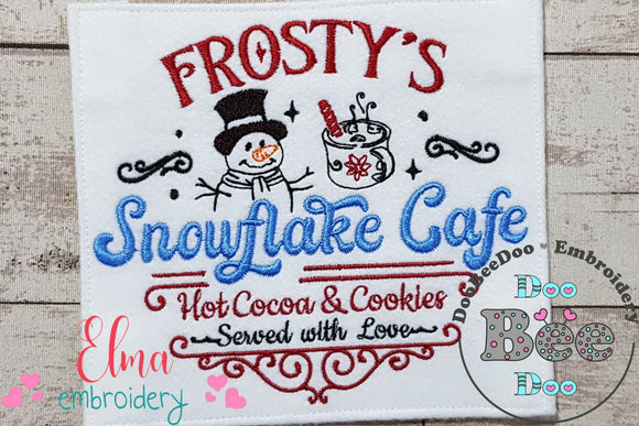 Frosty's Snowflake Cafe Vintage - Fill Stitch