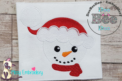 Cute Snowman Face - Fill Stitch